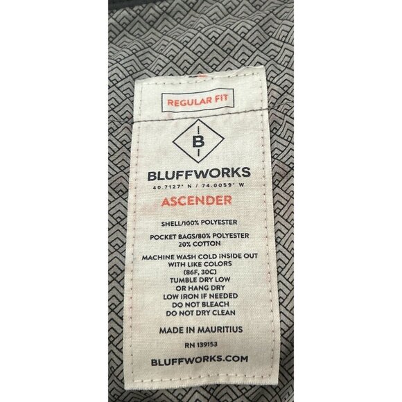 BLUFFWORKS Ascender Pants Chino Easy care wrinkle resistant Charcoal Gray Size 3 - Picture 8 of 9